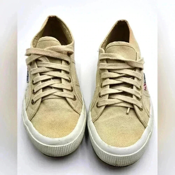 Superga Shoes - Superga Beige Gesso 2750 Cotu Classic Womens Size 39/8
